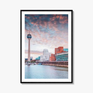 Dusseldorf Colorful Poster Print, Düsseldorf Photo Wall Art, Dusseldorf Wall Decor, Travel Print, Dusseldorf Street Map Poster, City Map
