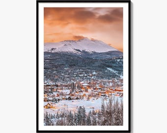 Breckenridge Skyline Fine Art Photo Print, Colorado Poster, United States Wall Decor