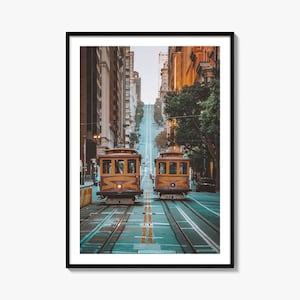 San Francisco Bunt Poster Druck Nr. 3, San Francisco Fotokunst, Dekor, San Francisco Reisedruck, San Francisco Straßenkarte Poster