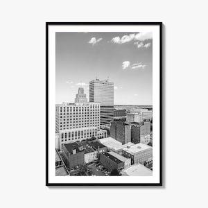 Winston Salem Foto Poster Druck, Winston Salem Schwarz und Weiß Wandkunst, Winston Salem Wand Fotografie, Reise, Karte Poster