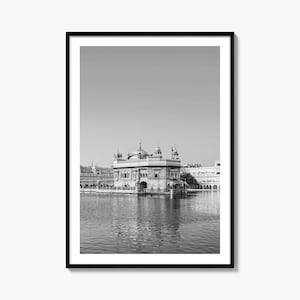 Stampa di poster con foto del Punjab, arte murale in bianco e nero del Punjab, fotografia murale del Punjab, viaggi in Punjab, poster con mappa del Punjab
