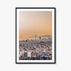 Tehran Colorful Poster Print, Tehran Photo Wall Art, Tehran Wall Decor, Tehran Travel Print, Tehran Street Map Poster, City Map