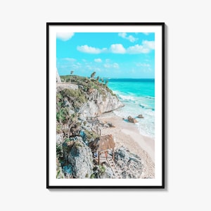Tulum Colorful Poster Print, Tulum Photo Wall Art, Tulum Wall Decor, Tulum Travel Print, Tulum Street Map Poster, City Map