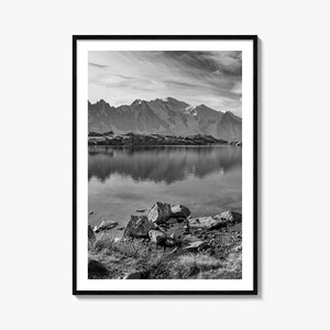 Chamonix Foto Poster Druck, Chamonix Schwarzweiß Wandkunst, Chamonix Wand Fotografie, Chamonix Reise, Chamonix Karte Poster