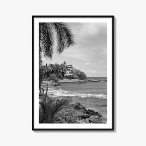 Sayulita Foto Poster Druck, Sayulita Schwarzweiß Wandkunst, Sayulita Wand Fotografie, Sayulita Reise, Sayulita Karte Poster