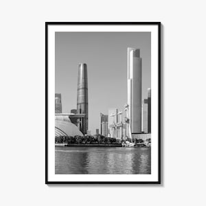 Guangzhou Photo Poster Print, Guangzhou Black and White Art, Guangzhou Wall Photography, Guangzhou Travel, Guangzhou Map Poster