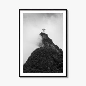 Rio de janeien Foto Poster Druck Nr. 4, Rio de janeien schwarz weiß Kunst, Rio de janeien Wand Fotografie, Reise, Karte Poster