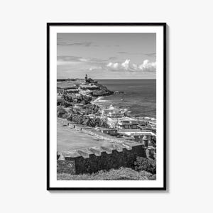 Puerto Rico Foto Poster Druck Nr. 1, Puerto Rico Schwarz-Weiß-Kunst, Puerto Rico Fotografie, Puerto Rico Reise, Karte Poster