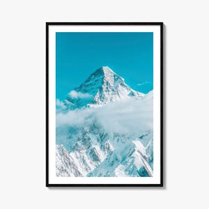 K2 Colorful Poster Print, K2 Photo Wall Art, K2 Wall Decor, K2 Travel Print, K2 Street Map Poster, City Map