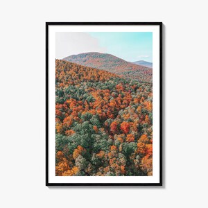 Catskill Mountains kleurrijke poster print nr. 2, Catskill Mountains fotokunst, decor, reizen print, Catskill Mountains stratenplan poster