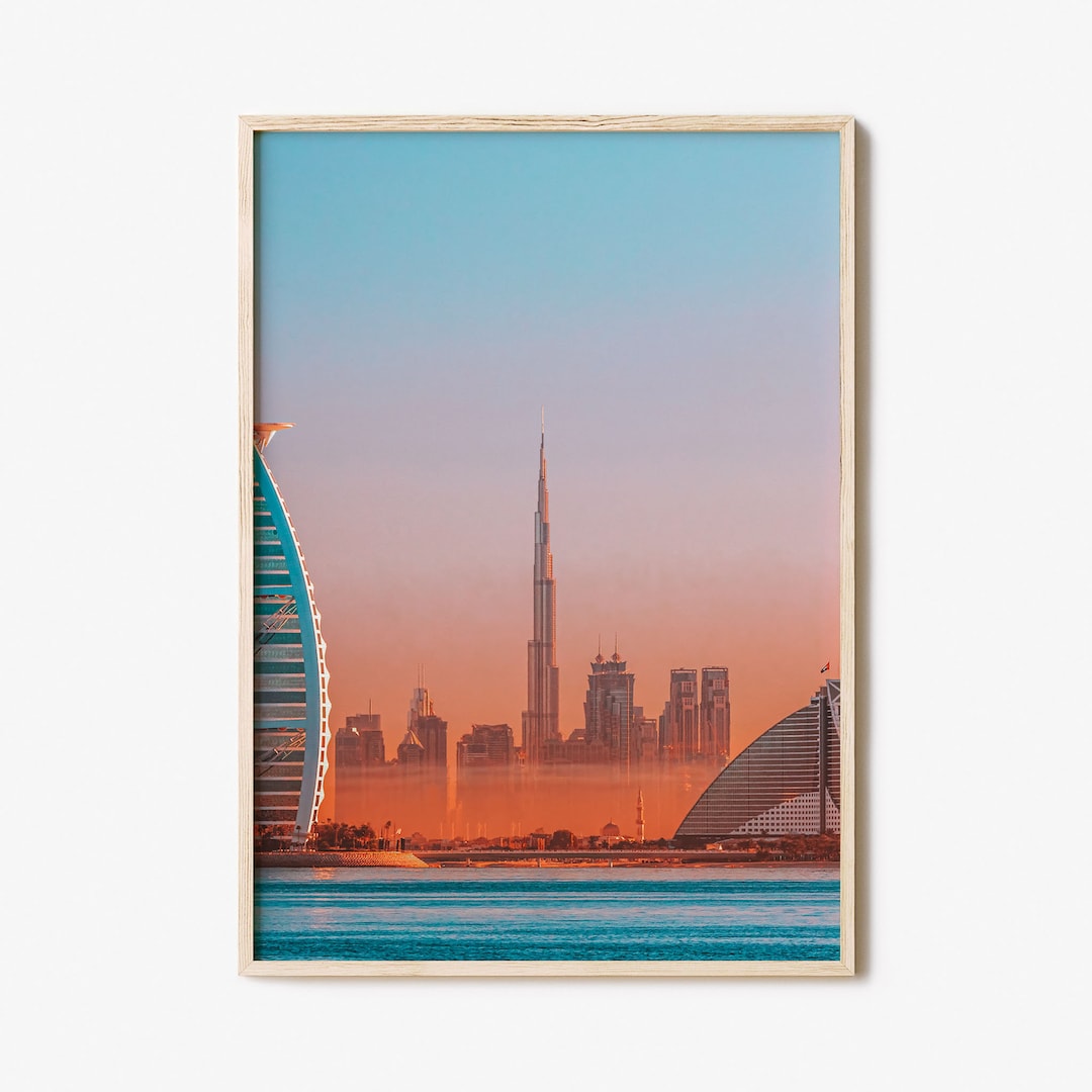 Dubai Colorful Poster Print No 2, Dubai Photo Wall Art, Dubai Wall