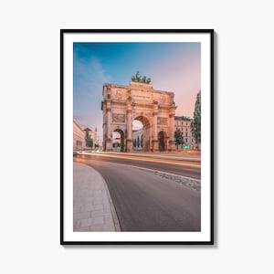 Munich Colorful Poster Print No 2, Munich Photo Wall Art, Munich Wall Decor, Munich Travel Print, Munich Street Map Poster, City Map