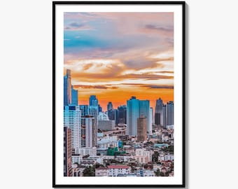 Impresión fotográfica artística del horizonte de Nairobi, póster de la ciudad, Kenia