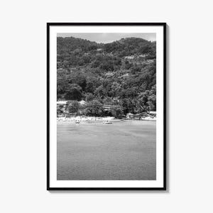 Montego Bay Foto Poster Druck, Montego Bay Schwarz Weiß Wandkunst, Montego Bay Wand Fotografie, Montego Travel, Montego Bay Karten Poster