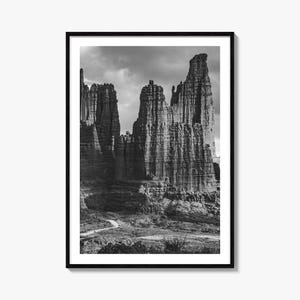 Moab Photo Poster Print, Moab Black and White Wall Art, Moab Wall Photography, Moab Travel, Moab Map Poster