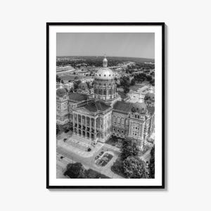 Iowa Foto Poster Druck, Iowa Schwarz Weiß Wandkunst, Iowa Wand Fotografie, Iowa Reise, Iowa Karte Poster