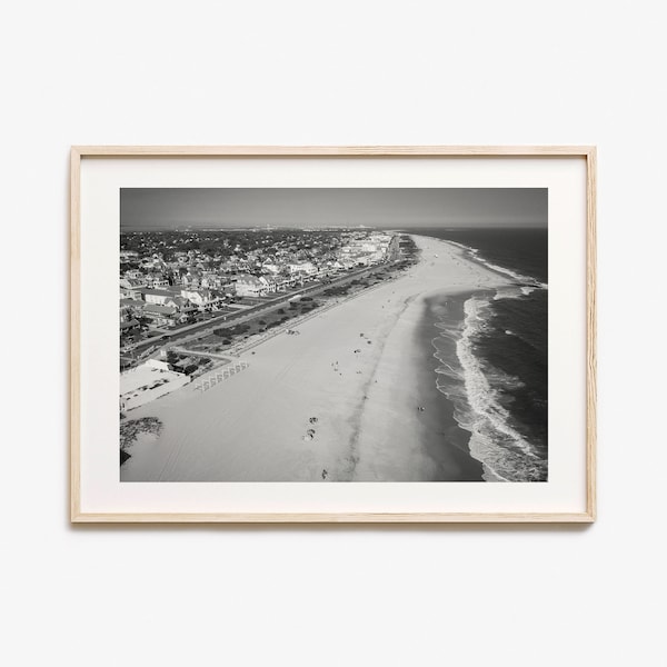Cape May Photo Poster Print Horizontal, Cape May Black and White Wall Art, Cape May Photography, Cape May Travel, Map Poster