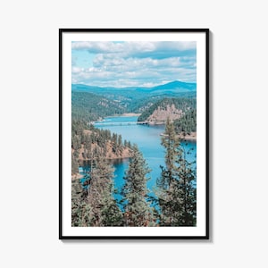 Coeur d&#39;Alene Colorful Poster Print, Coeur Dalene Photo Wall Art, Coeur Dalene Decor, Coeur Dalene Travel Print, Street Map Poster, City Map