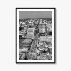 Dayton Foto Poster Druck, Dayton Schwarz Weiß Wandkunst, Dayton Wand Fotografie, Dayton Reise, Dayton Karte Poster