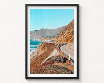Big Sur California Fine Art Photo Print, Highway 1 Cliffs, Pacific Coast Wall Decor