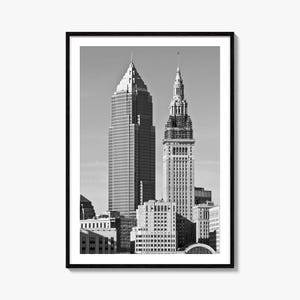 Cleveland Poster Fotodruck Nr. 2, Cleveland Schwarzweiß Kunst, Cleveland Wall Photography, Cleveland Travel, Cleveland Map Poster