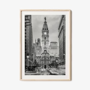 Philadelphia Photo Poster Print No 3, Philadelphia Black and White Wall Art, Philadelphia Wall Photography, Travel, Map Poster