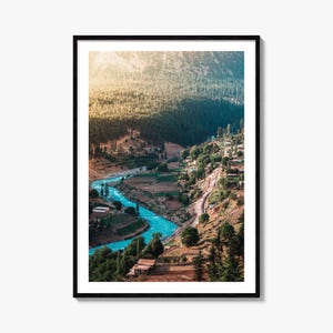 Póster colorido de Pakistán, arte mural fotográfico de Pakistán, decoración de pared de Pakistán, impresión de viaje de Pakistán, póster de mapa callejero de Pakistán, mapa de la ciudad