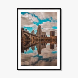 Minneapolis Colorful Poster Print No 2, Minneapolis Photo Art, Minneapolis Wall Decor, Travel Print, Minneapolis Street Map Poster, City Map