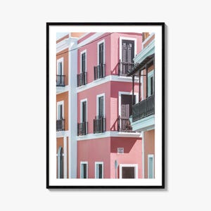 Puerto Rico Colorful Poster Print No 2, Puerto Rico Photo Wall Art, Puerto Rico Decor, Travel Print, Puerto Rico Street Map Poster, City Map