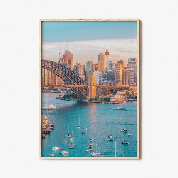 Sydney Colorful Poster Print No 3, Sydney Photo Wall Art, Sydney Wall Decor, Sydney Travel Print, Sydney Street Map Poster, City Map