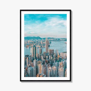 Hong Kong Colorful Poster Print No 1, Hong Kong Photo Art, Hong Kong Decor, Hong Kong Travel Print, Hong Kong Street Map Poster, City Map