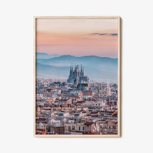 Barcelona Colorful Poster Print No 3, Barcelona Photo Art, Barcelona Decor, Barcelona Travel Print, Barcelona Street Map Poster, City Map