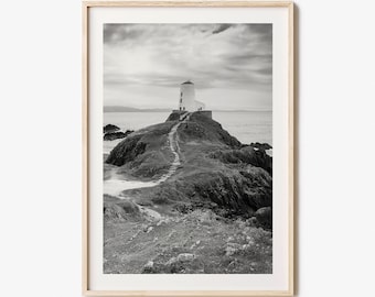 Wales Photo Poster Print, Wales Black and White Wall Art, Wales Wall Photography, Wales Travel, Wales Map Poster