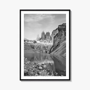 Chile Photo Poster Print, Chile Black and White Wall Art, Chile Wall Photography, Chile Travel, Chile Map Poster