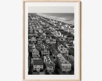 Jersey Shore Photo Poster Print, Jersey Shore Black and White Art, Photography, Jersey Shore Travel, Jersey Shore Map Poster