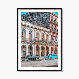 Cuba Colorful Poster Print, Cuba Photo Wall Art, Cuba Wall Decor, Cuba Travel Print, Cuba Street Map Poster, City Map
