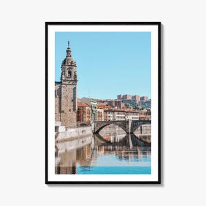 Bilbao Colorful Poster Print, Bilbao Photo Wall Art, Bilbao Wall Decor, Bilbao Travel Print, Bilbao Street Map Poster, City Map