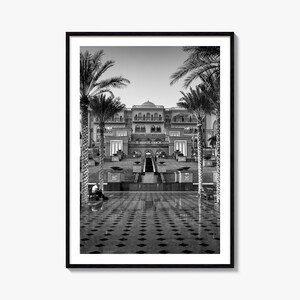 VEREINIGTE ARABISCHE WEITER (Vereinigte Arabische Wähler) Fotodruck, Schwarze, weiße Wandkunst, Wandfotografie, Reise, Karte Poster