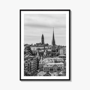 Gothenburg Photo Poster Print No 2, Gothenburg Black and White Wall Art, Gothenburg Photography, Gothenburg Travel, Gothenburg Map