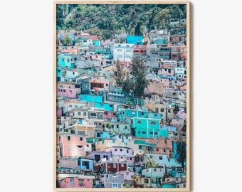 Haiti Colorful Poster Print, Haiti Photo Wall Art, Haiti Wall Decor, Haiti Travel Print, Haiti Street Map Poster, City Map