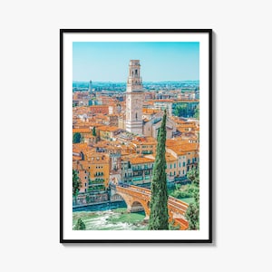 Verona Colorful Poster Print, Verona Photo Wall Art, Verona Wall Decor, Verona Travel Print, Verona Street Map Poster, City Map