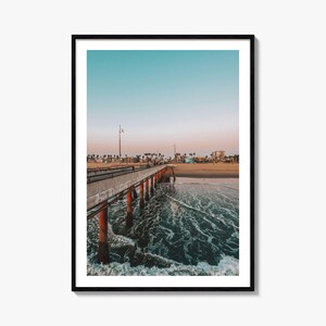 Venice Beach Bunt Posterdruck No 5, Venice Beach Fotokunst, Dekoration, Venice Beach Reisedruck, Venedig Beach Street Map Poster, Stadtplan