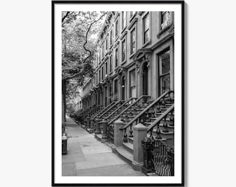 Brooklyn Black and White Fine Art Photo Print, Cobble Hill Poster