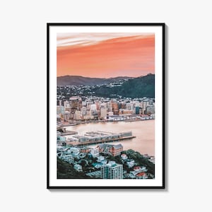 Wellington Fine Art Photo Print, Mount Victoria, New Zealand, Harbour, Wall Decor, Poster