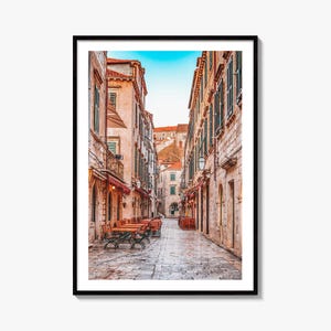 Dubrovnik Croatia Fine Art Photo Print, Old Town Stradun, Ragusa, Wall Poster image 1