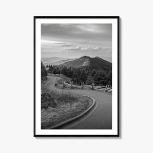 North Carolina Photo Poster Print No 2, North Carolina Black and White Art, North Carolina Wall Photography, Travel, Map Poster