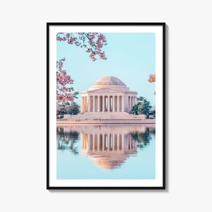 Impression d'affiche colorée Washington DC no 4, photo d'art de Washington DC, décoration de Washington DC, impression de voyage, affiche de carte des rues de Washington, plan de la ville