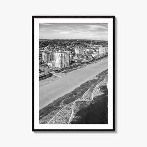 Jacksonville Beach Foto Poster Druck, Jacksonville Beach Schwarzweiß, Wandkunst, Fotografie, Reise, Karte Poster