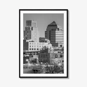 Durham Photo Poster North Carolina, Durham Schwarz und Weiß Kunst, Durham Wand Fotografie, Durham Reise, Durham Karte Poster