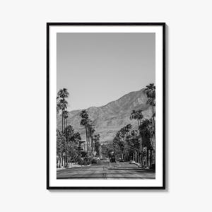 Palm Springs Foto Poster Druck Nr. 1, Palm Springs Schwarz weiß Kunst, Palm Springs Fotografie, Palm Springs Reise, Karte Poster